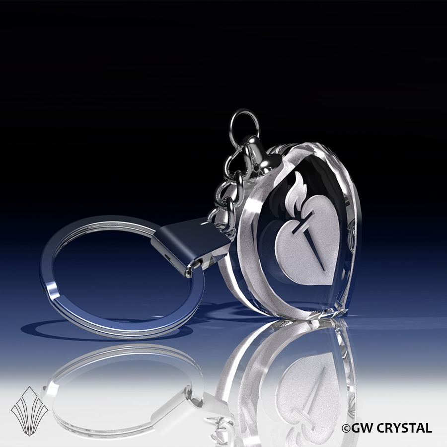 Heart Crystal Keychains